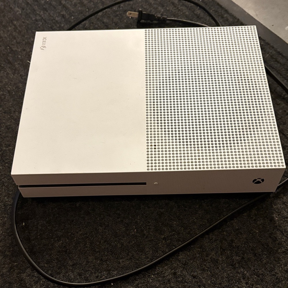 White Xbox Console w/ Controller and Games.
